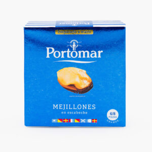 Mejillones en escabeche 6/8 Portomar. Empacado a mano